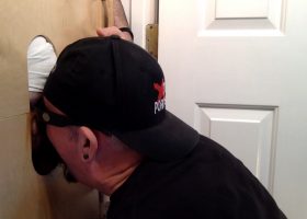 Trucker At The Gloryhole With a Load Of Cum