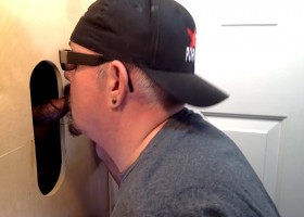 Gloryhole Throat Fucked By Curious Black Cock