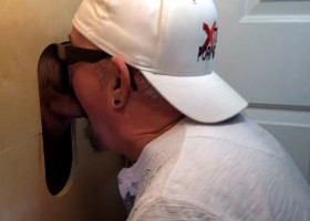 Gloryhole Suck Off of Guy With 3 Day Load