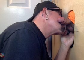New Gloryhole Visitor Wants Throat and Ass