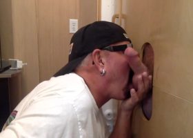 Red Head Gets Blown At The Gloryhole